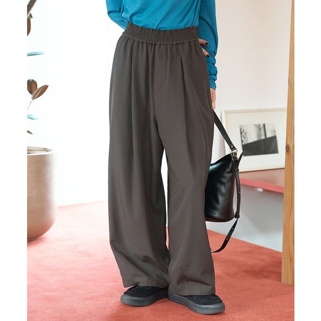 ■とろさらイージーカーブパンツ （DK.BROWN）