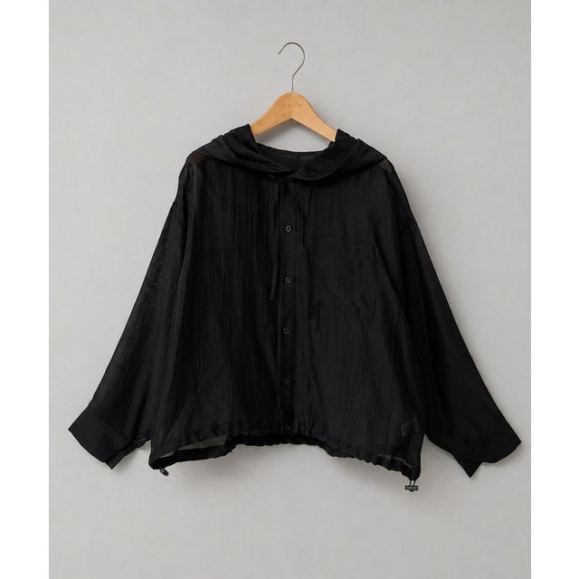 シアーフーディシャツ （BLACK）