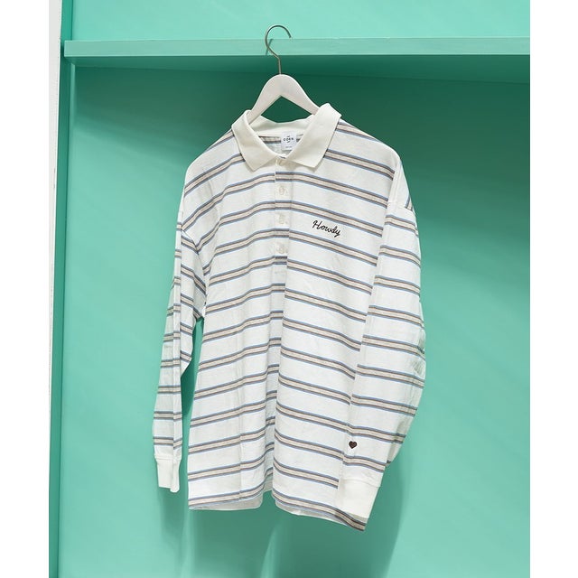 ハートモチーフラガーシャツ （OFF WHITE）