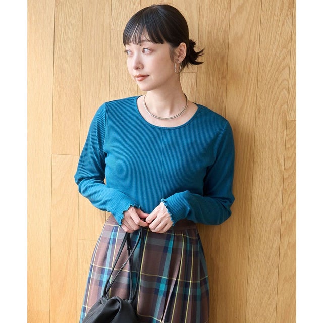 【定番 / 新色追加】メロークルーネックロンT （TURQUOISE）