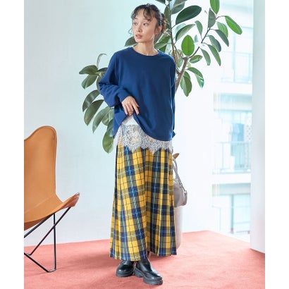 ■スソレースニットセット （NAVY）｜詳細画像