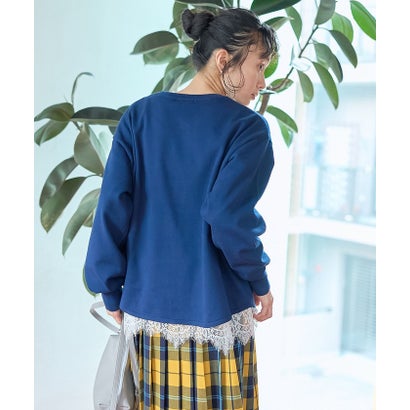 ■スソレースニットセット （NAVY）｜詳細画像