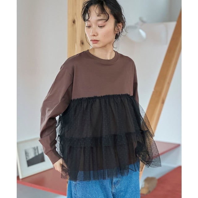 チュールドッキングL/S-T （MD.BROWN）