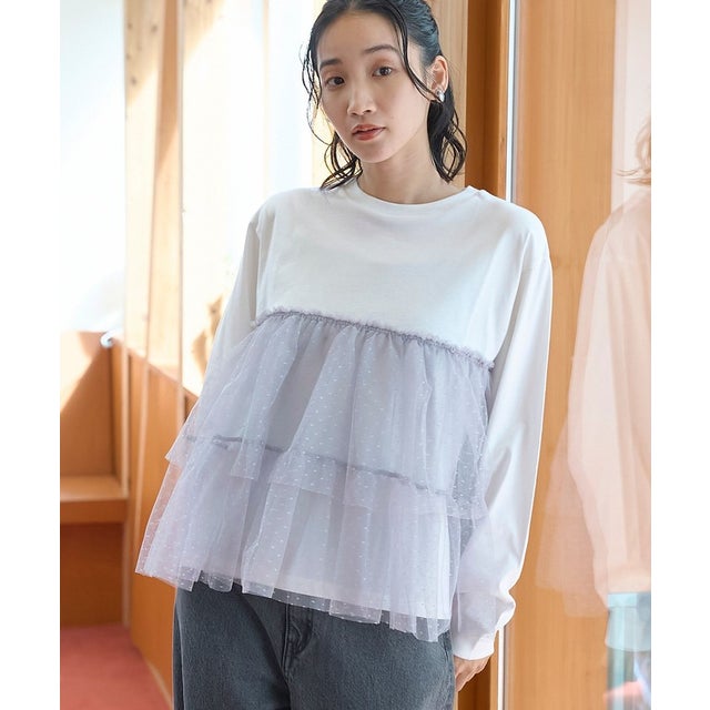チュールドッキングL/S-T （OFF WHITE）