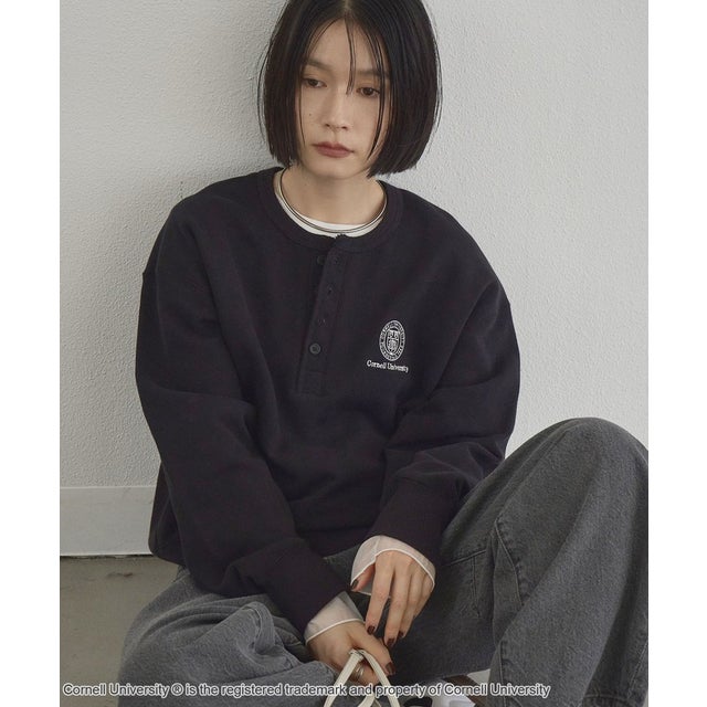 カレッジコラボ ウラケヘンリーネック （BLACK）
