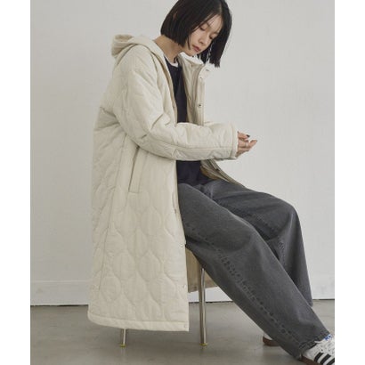 コーエン coen ハッスイキルトフーディロング （OFF WHITE）｜詳細画像