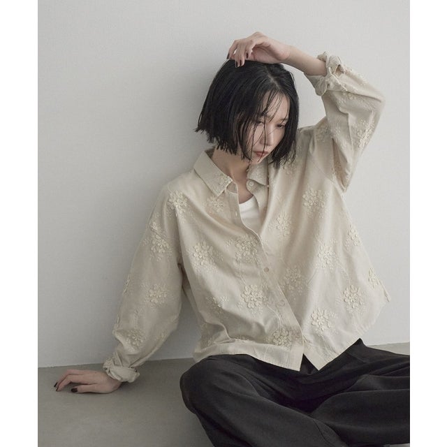 3Dシシュウコーデュロイシャツ （NATURAL）