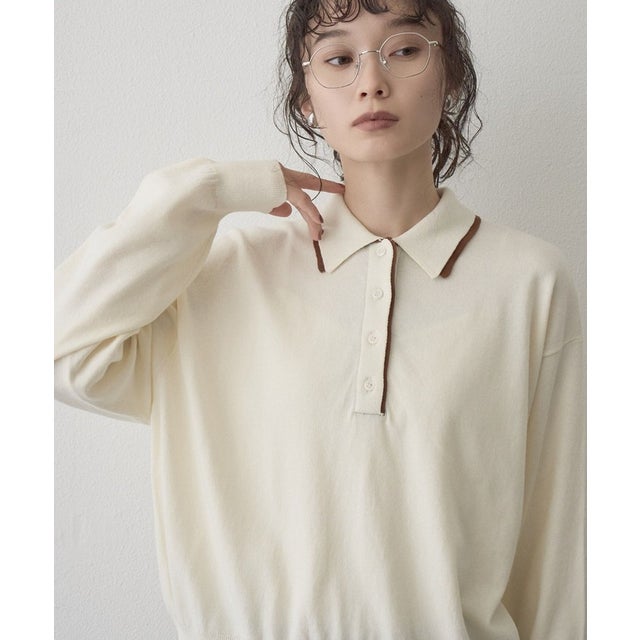 ハイショクエリツキニットプルオーバー （OFF WHITE）