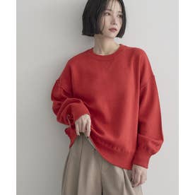 リバーシブルスウェットライクニットプルオーバー （RED）