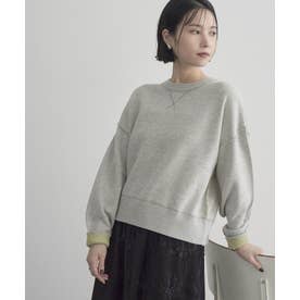 リバーシブルスウェットライクニットプルオーバー （LT.GRAY）