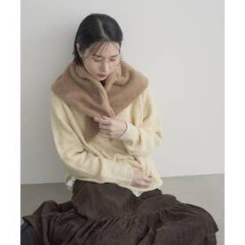 ファーライクトライアングルストール （BEIGE）