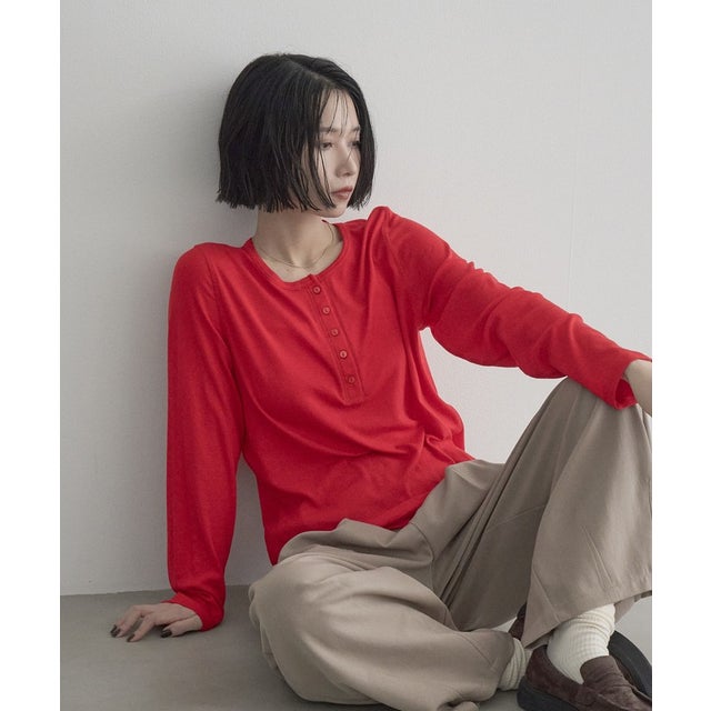 feel soft ウールブレンドヘンリー （RED）