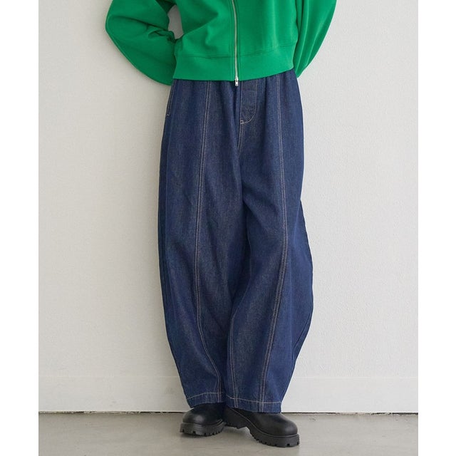 DENIM ウラキモウコクーンPT （NAVY）