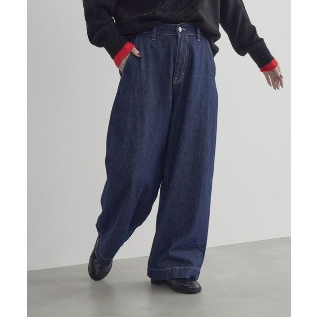 DENIM ウラキモウワイドPT （NAVY）