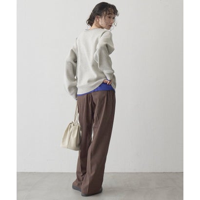 ハイショクスウェットライクニットプルオーバー （OFF WHITE）｜詳細画像