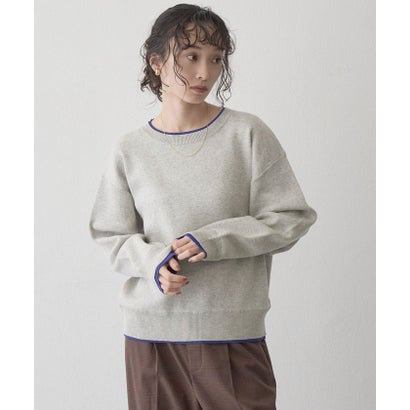 ハイショクスウェットライクニットプルオーバー （OFF WHITE）｜詳細画像