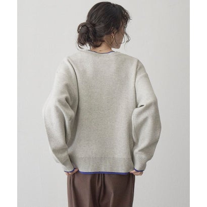 ハイショクスウェットライクニットプルオーバー （OFF WHITE）｜詳細画像