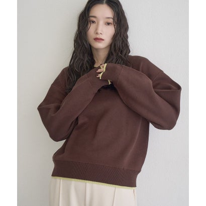 ハイショクスウェットライクニットプルオーバー （OFF WHITE）｜詳細画像