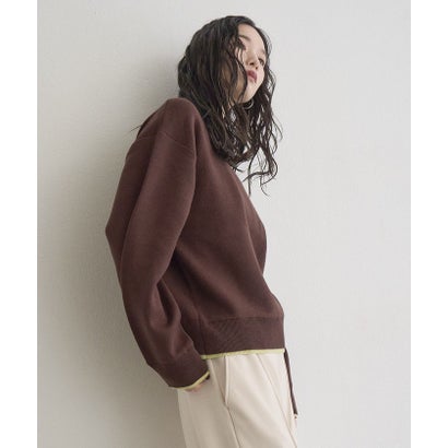 ハイショクスウェットライクニットプルオーバー （OFF WHITE）｜詳細画像