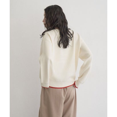 ハイショクスウェットライクニットプルオーバー （OFF WHITE）｜詳細画像