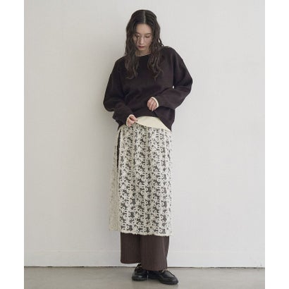 ハイショクスウェットライクニットプルオーバー （OFF WHITE）｜詳細画像