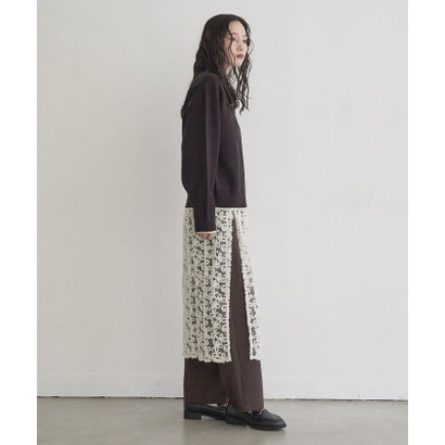 ハイショクスウェットライクニットプルオーバー （OFF WHITE）｜詳細画像