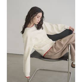 ハイショクスウェットライクニットプルオーバー （OFF WHITE）