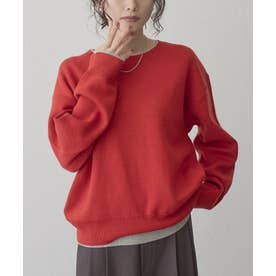 ハイショクスウェットライクニットプルオーバー （RED）