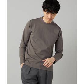 【吸水速乾】ジャケットネック ロングスリーブ Tシャツ （チャコール）