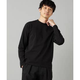 【吸水速乾】ジャケットネック ロングスリーブ Tシャツ （ブラック）