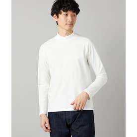 【吸水速乾】モックネック ロングスリーブ Tシャツ （ホワイト）