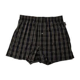 ラインチェック柄 ストレッチトランクス （ブラック）