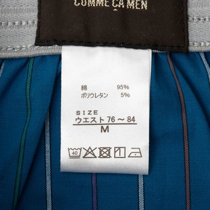 コムサメン カラフルストライプ柄 ストレッチトランクス （ブルー）｜詳細画像