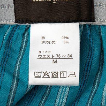 コムサメン ストライプ柄 ストレッチトランクス （グリーンブルー）｜詳細画像