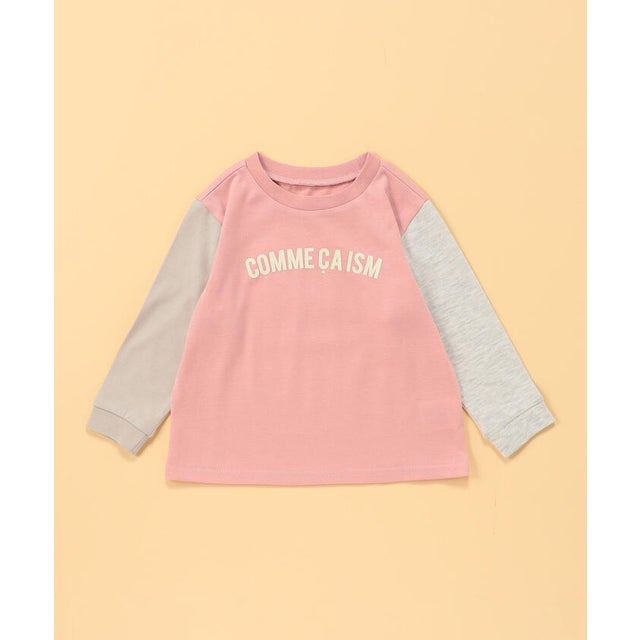 ロゴプリント 長袖Tシャツ(ベビーサイズ)【返品不可商品】 （ピンク）