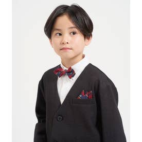 ロイヤルクレスト蝶タイ&ポケットチーフ （ボルドー）