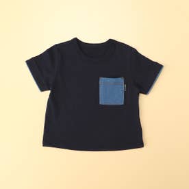 ジャージーデニム 半袖Tシャツ(80・90サイズ) （ネイビー）