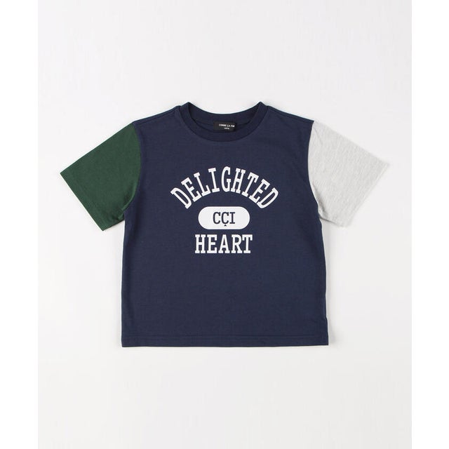 グラフィックプリント 半袖Tシャツ （ネイビー）