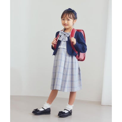 TRチェック セットドレス(110－130cm) （ネイビー）｜詳細画像