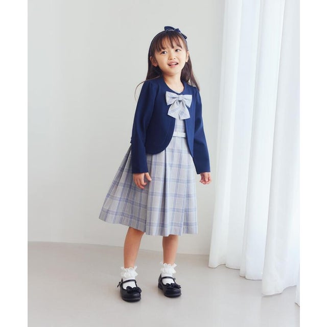 TRチェック セットドレス(110－130cm) （グレー）
