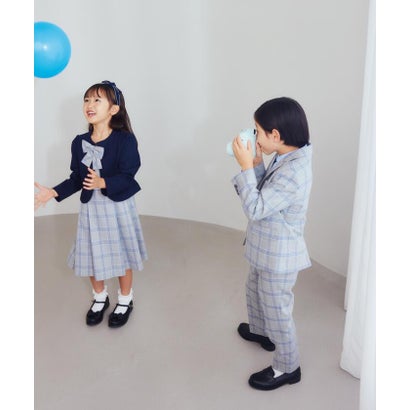 TRチェック セットドレス(140－160cm) （ネイビー）｜詳細画像