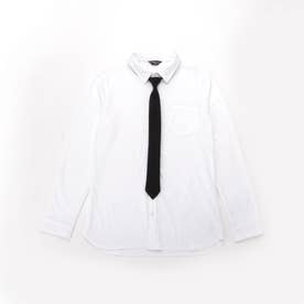 ネクタイ付き シャツ(140-160サイズ) （ホワイト）