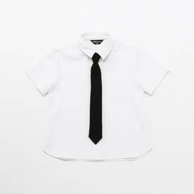 ネクタイ付き半袖シャツ(100-130cm) （ホワイト）