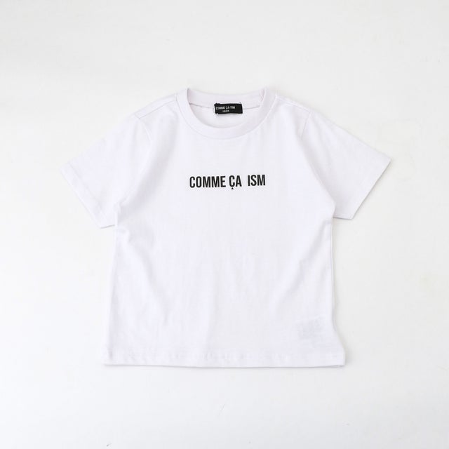コムサイズム COMME CA ISM ロゴプリント カラーTシャツ （ホワイト