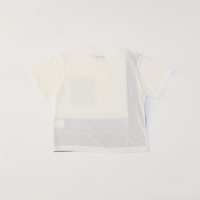 コムサイズム COMME CA ISM パッチワーク 配色切り替え半袖Tシャツ （ホワイト）｜詳細画像