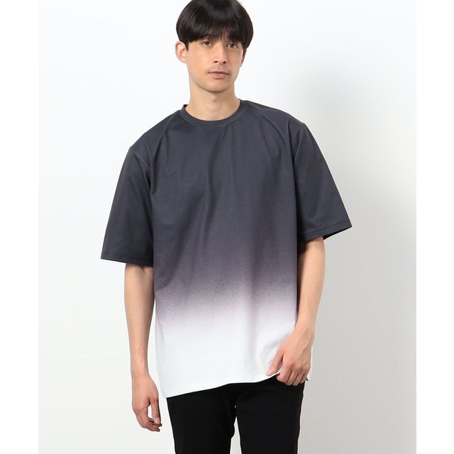 カラーグラデーション プリント Tシャツ （ブラック）
