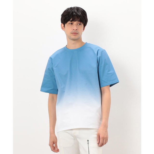 グラデーションプリント Tシャツ （ブルー）