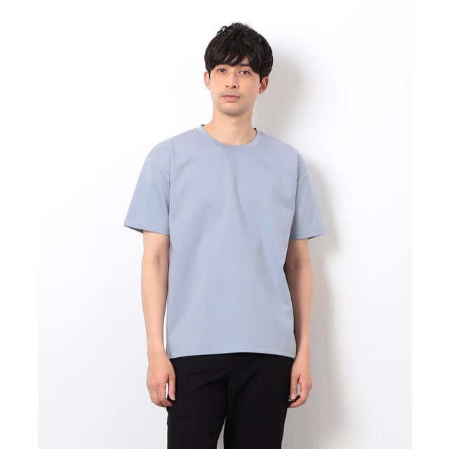 シルキーポンチ Tシャツ （サックスブルー）