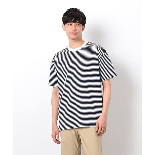 USAコットン ボーダーTシャツ （ネイビー×ホワイト）