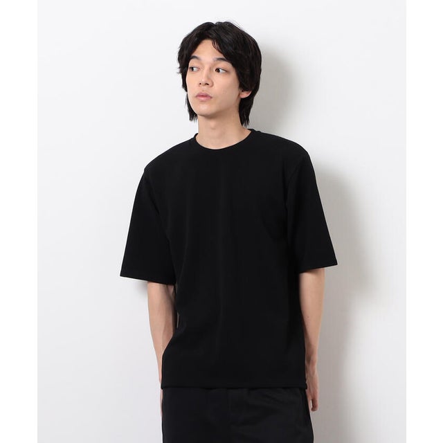 膨れジャカード Tシャツ （ブラック）
